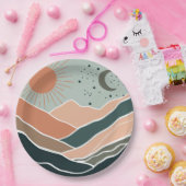 Sun & Moon Mountains Pappteller (Party)