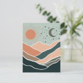 Sun & Moon Mountains Postkarte (Stehend Vorderseite)