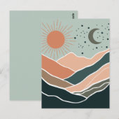 Sun & Moon Mountains Postkarte (Vorne/Hinten)