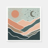 Sun & Moon Mountains Serviette (Vorderseite)