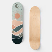 Sun & Moon Mountains Skateboard (Vorderseite)