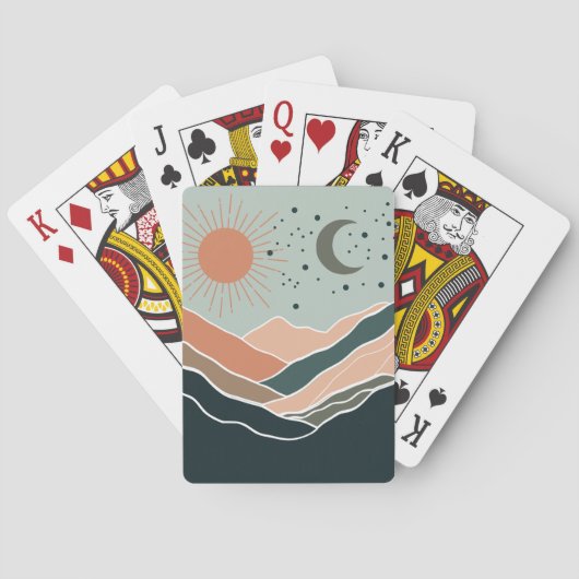 Sun & Moon Mountains Spielkarten (Rückseite)