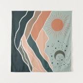Sun & Moon Mountains Wandteppich (Vorderseite (Horizontal))