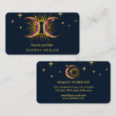 Sun Moon Mystic Crescent Reiki Healer Visitenkarte (Vorne/Hinten)