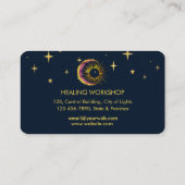 Sun Moon Mystic Crescent Reiki Healer Visitenkarte (Rückseite)