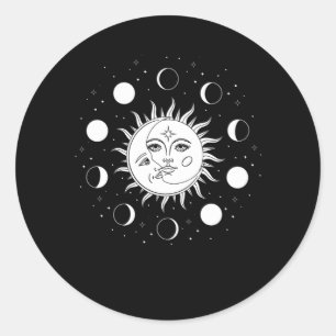 Sun Moon Occult Runder Aufkleber