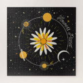 Sun Moon Planets: Graphic Floral Art Puzzle (Horizontal)