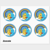 Sun Moon Rainbow Stars Runder Aufkleber (Blatt)