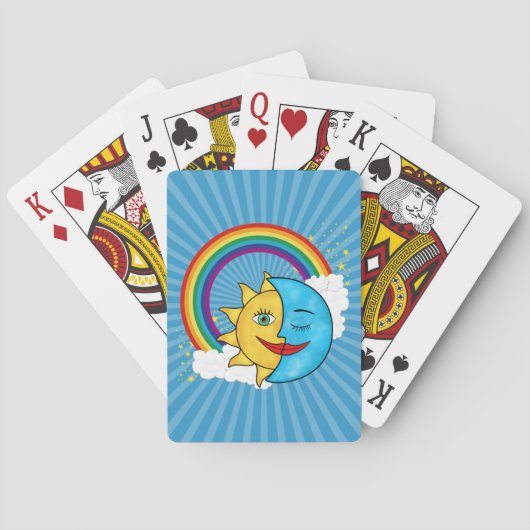 Sun Moon Rainbow Stars Spielkarten (Rückseite)