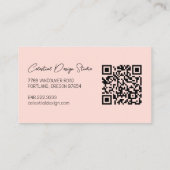 Sun Moon & Rose Magical Boho Botanischer CUSTOM QR Visitenkarte (Rückseite)