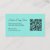 Sun Moon & Rose Magical Boho Botanischer CUSTOM QR Visitenkarte (Rückseite)