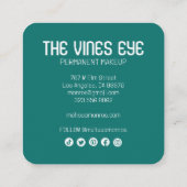 Sun Moon & Rose Magical Boho CUSTOM Social Media Quadratische Visitenkarte (Rückseite)