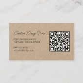 Sun Moon & Rose Magical Boho KRAFT CUSTOM QR Visitenkarte (Rückseite)