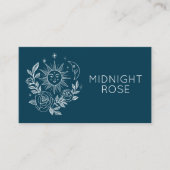 Sun Moon & Rose Magischer Boho farbenfroher CUSTOM Visitenkarte (Vorderseite)