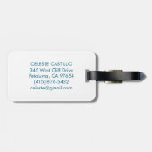 Sun Moon & Roses Magical Boho Earthy Personalized Gepäckanhänger (Rückseite horizontal)