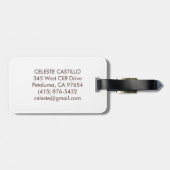 Sun Moon & Roses Magical Boho Earthy Personalized Gepäckanhänger (Rückseite horizontal)