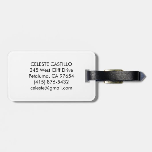 Sun Moon & Roses Magical Boho Earthy Personalized Gepäckanhänger (Rückseite horizontal)