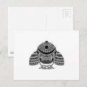 Sun moon Samurai Helm Postkarte (Vorne/Hinten)