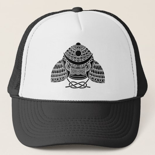 Sun moon Samurai Helm Truckerkappe (Vorderseite)