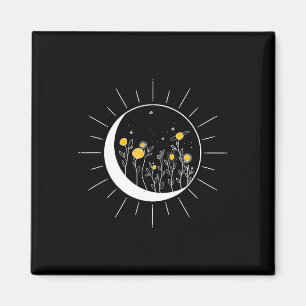 Sun Moon Solar Eclipse Blume Planets Funny Space Magnet