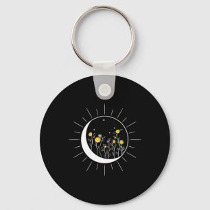 Sun Moon Solar Eclipse Blume Planets Funny Space Schlüsselanhänger