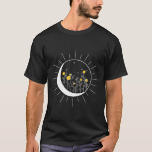 Sun Moon Solar Eclipse Blume Planets Funny Space T-Shirt