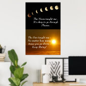 Sun Moon Spirituelle Inspirationsmotivation Zitat Poster (Heimbüro)