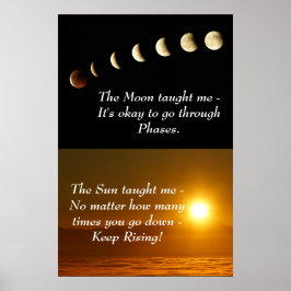 Sun Moon Spirituelle Inspirationsmotivation Zitat Poster