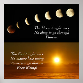 Sun Moon Spirituelles Zitat Poster