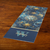 Sun Moon Stars Astrologisches und Himmelsmongramm Yogamatte