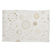 Sun Moon Stars Celestial Mystic Pattern Kissenbezug (Rückseite)
