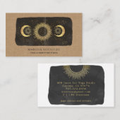 Sun Moon Stars Celestial Yoga Studio Visitenkarte (Vorne/Hinten)