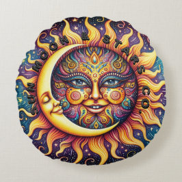 Sun, Moon & Stars Co. Rundes Kissen