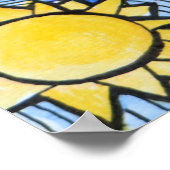 Sun Moon Stars Feminine Kunst Poster (Ecke)