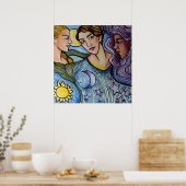 Sun Moon Stars Feminine Kunst Poster (Küche)