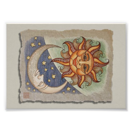 Sun Moon & Stars Fotodruck (Vorne)