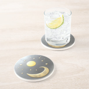 Sun Moon Stars Getränkeuntersetzer