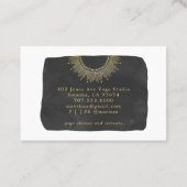 Sun Moon Stars Gold Caramel Yoga Studio Visitenkarte (Rückseite)
