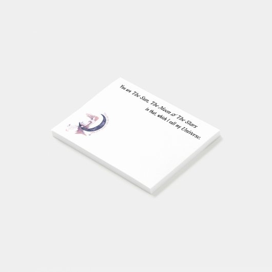 Sun Moon & Stars Post It Notes Post-it Klebezettel (angewinkelt)