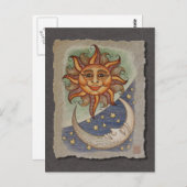 Sun Moon & Stars Postkarte (Vorne/Hinten)