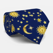 Sun, Moon & Stars Tie Krawatte (Gerollt)