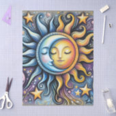 Sun Moon Stars Whimsical Decoupage Seidenpapier (Basteln)