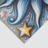 Sun Moon Stars Whimsical Decoupage Seidenpapier (Detail)