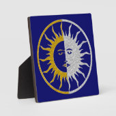 SUN & MOON Symbol - Gold Silber Fotoplatte (Vorderseite)