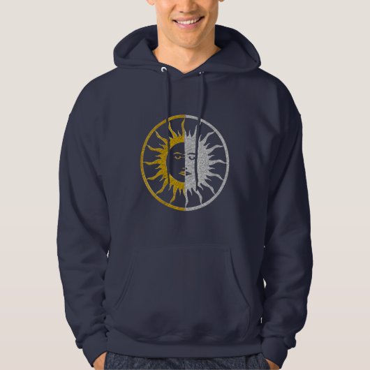 SUN & MOON Symbol - Gold Silber Hoodie (Vorderseite)