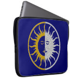 SUN & MOON Symbol - Gold Silber Laptopschutzhülle (Vorne Rechts)