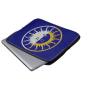 SUN & MOON Symbol - Gold Silber Laptopschutzhülle (Vorne Knopf)