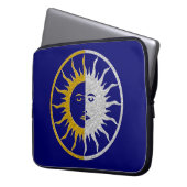 SUN & MOON Symbol - Gold Silber Laptopschutzhülle (Vorderseite Links)
