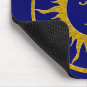 SUN & MOON Symbol - Gold Silber Mousepad (Ecke)
