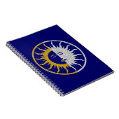 SUN & MOON Symbol - Gold Silber Notizblock (Rechte Seite)